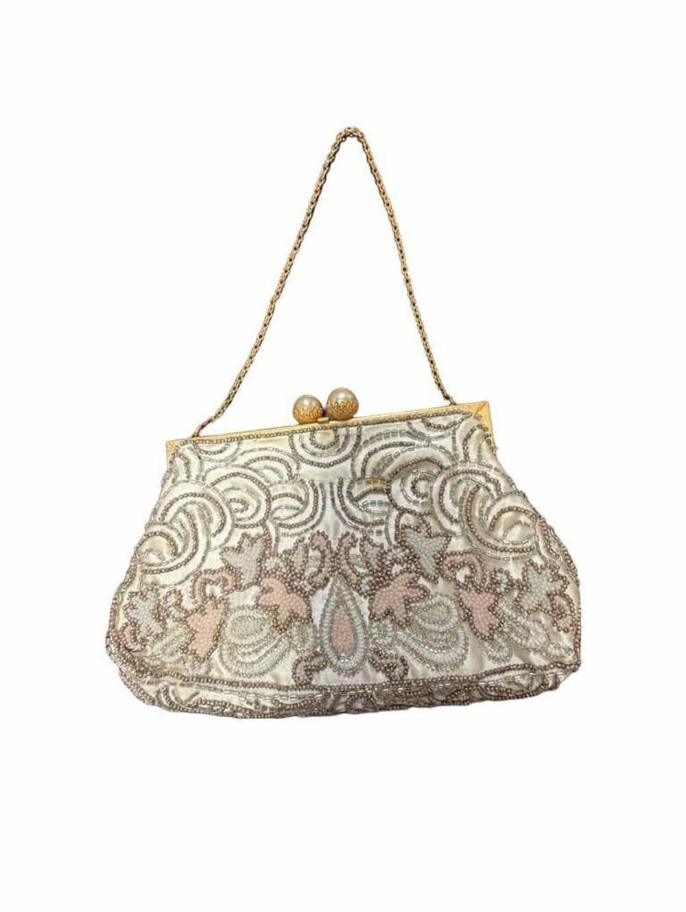 Vintage Daytons Beaded Evening Bag Made in France with Chain Strap
